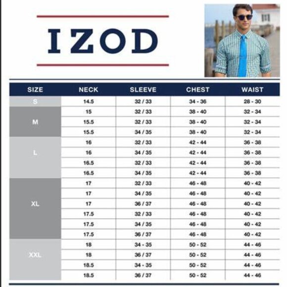 Mens Izod Shirt Size L Contrasting Cuffs Slim Fit Long Sleeve Button - Picture 11 of 11